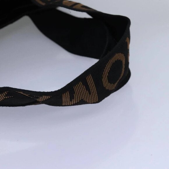 FENDI Zucca Canvas Tote Bag Black Brown Auth ep4488 - Picture 8 of 16